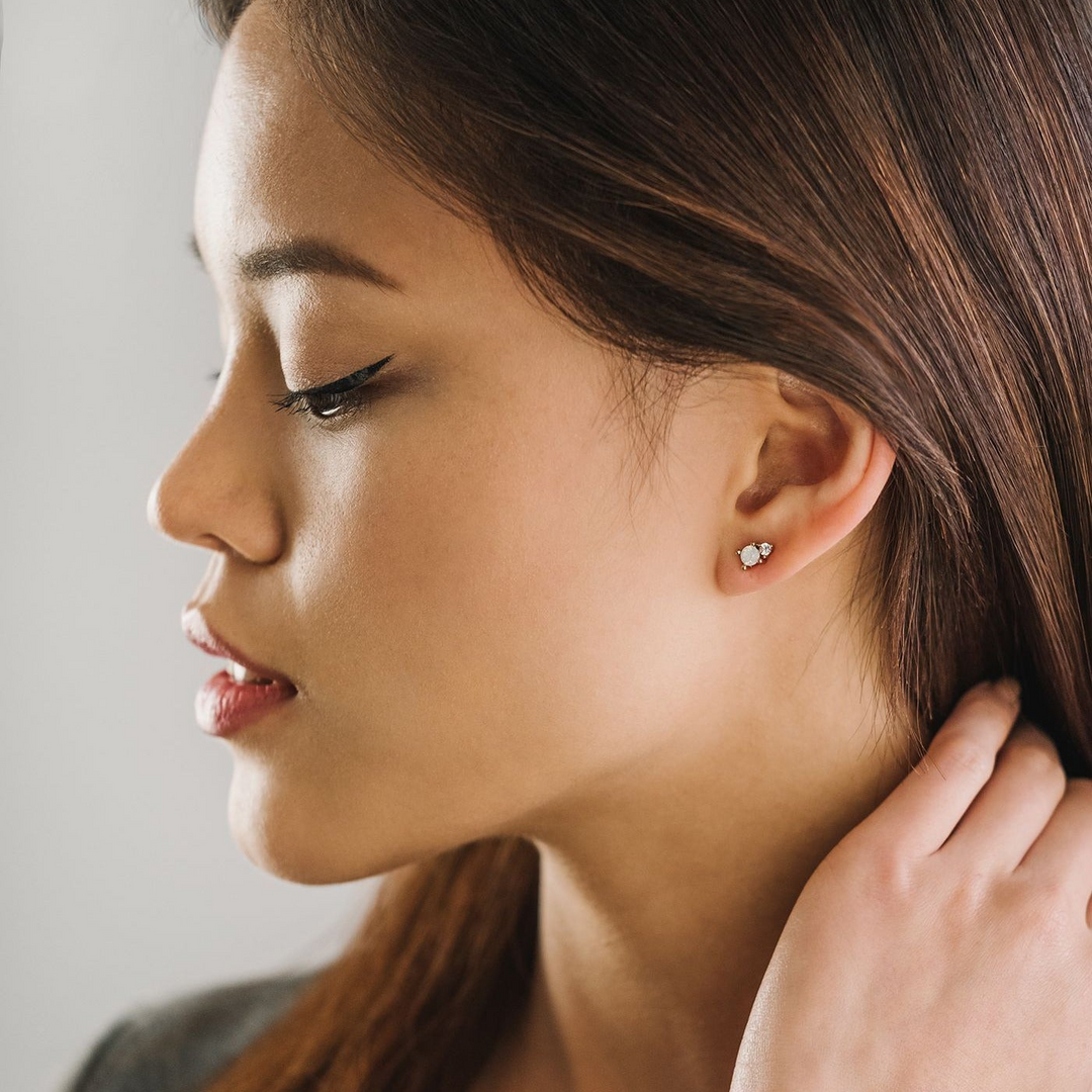 Lovers Tempo Dolce Studs - White Opal
