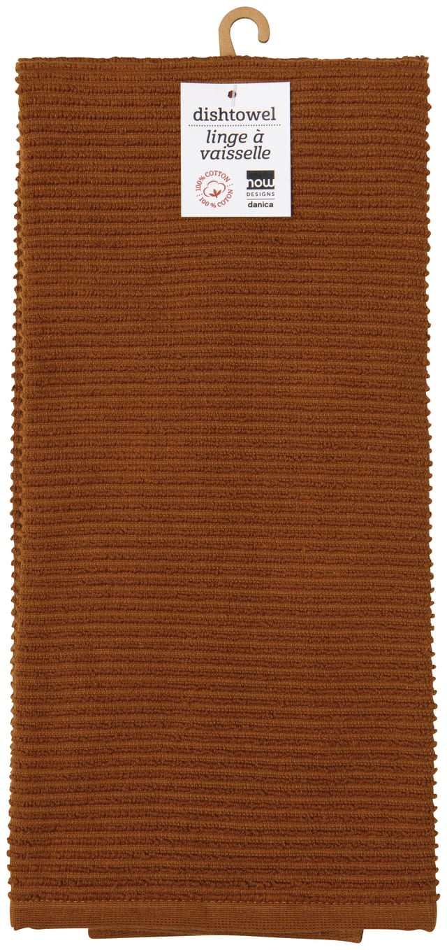 Danica Ripple Kitchen Towel Chestnut