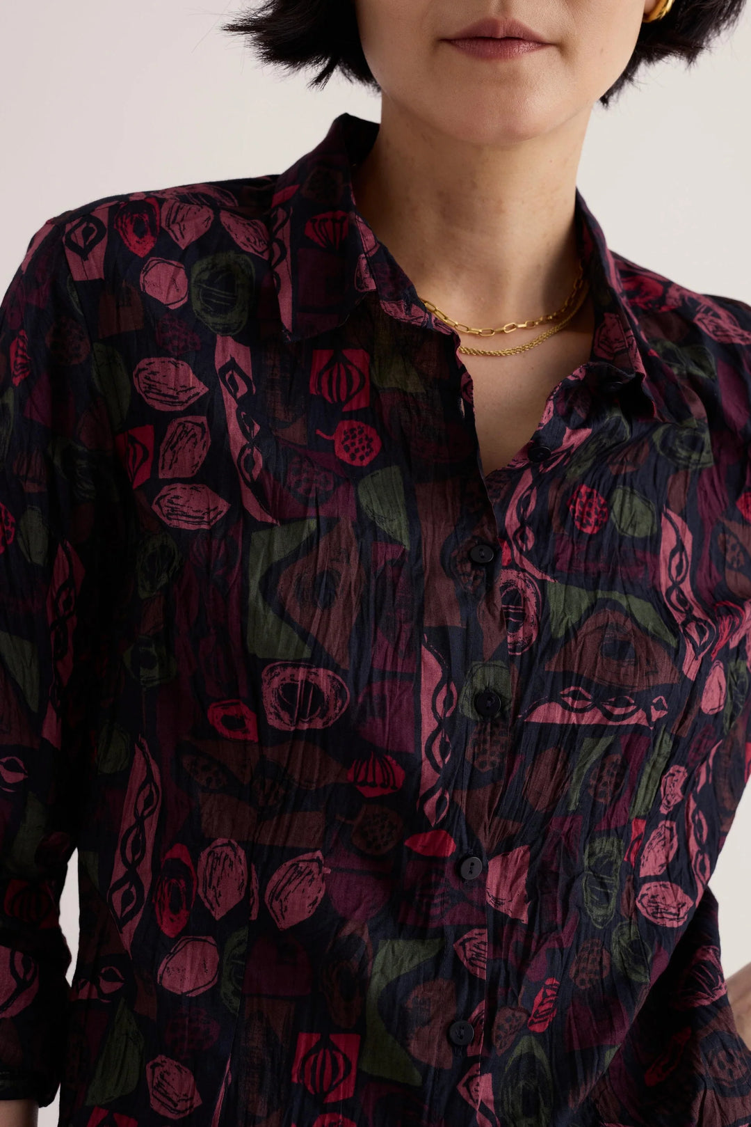 Seasalt Larissa Shirt  38766  Sculpted Shapes Dried Roses