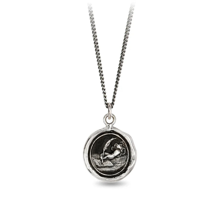 Pyrrha Writer Necklace Silver 18"  N750-18
