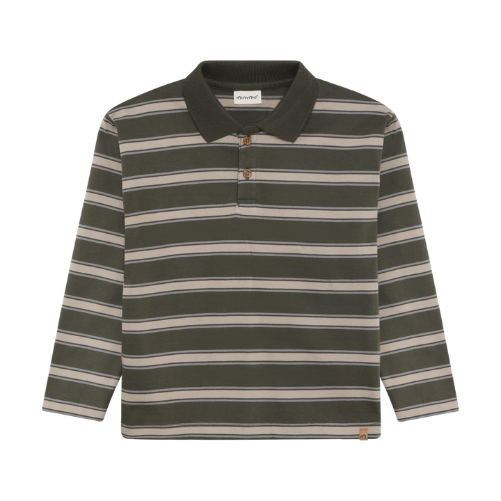 Minymo Boys Long Sleeve Polo Tee   134434-9090