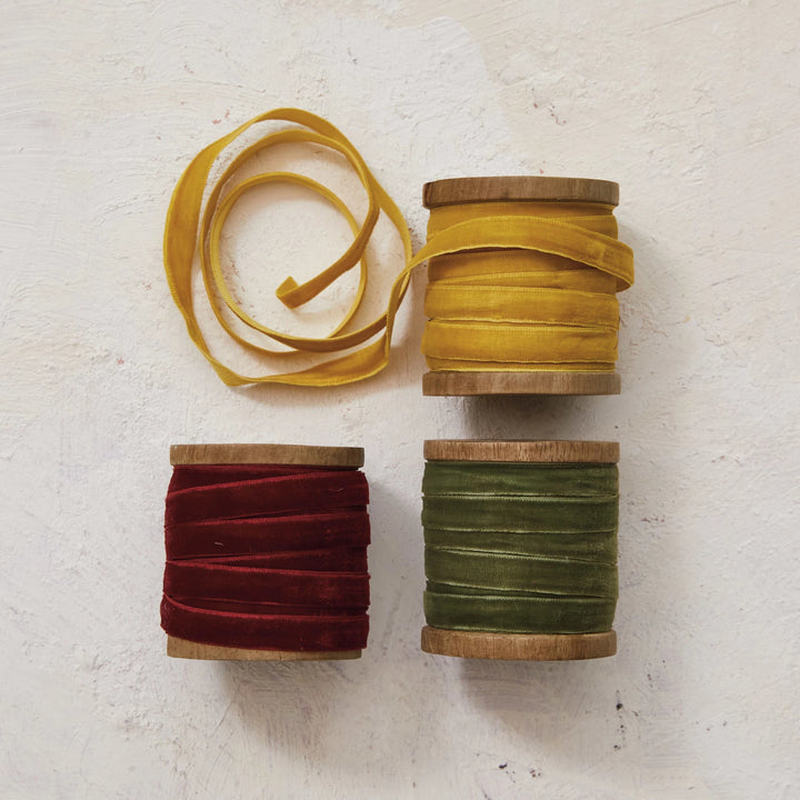 Creative Coop Assorted Velvet Ribbon XS4533A