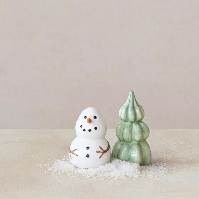 Creative Coop Snowman Salt & Pepper XS5977