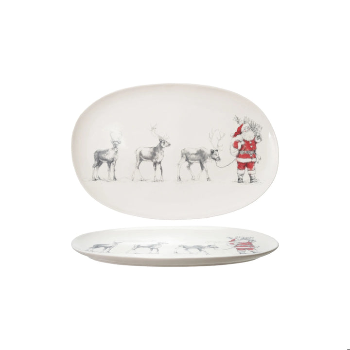 Creative Coop Santa and Reindeer Servewear
