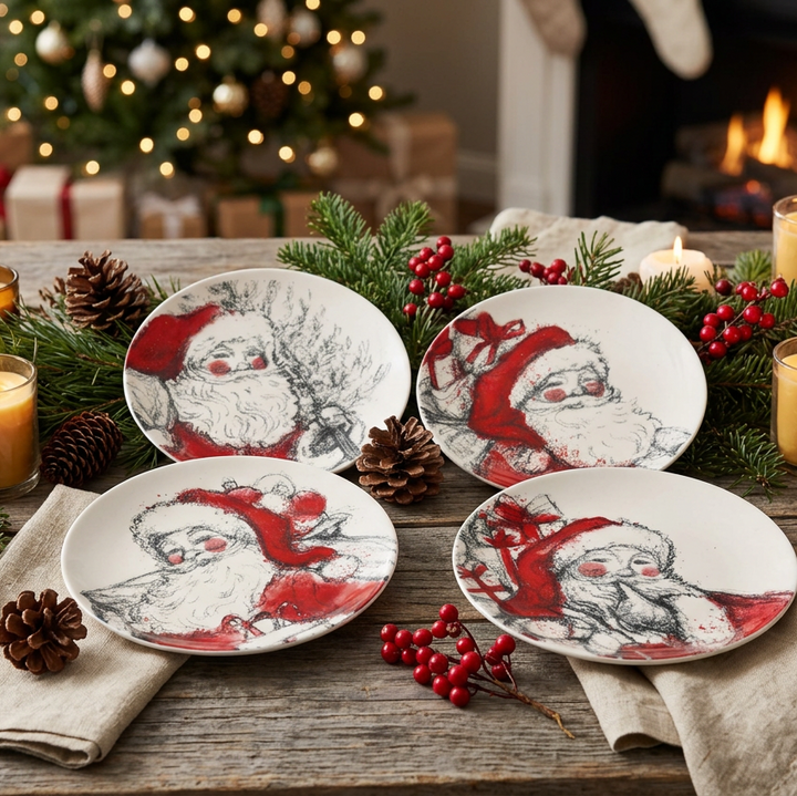 Creative Coop Santa Appie Plate  XS7077