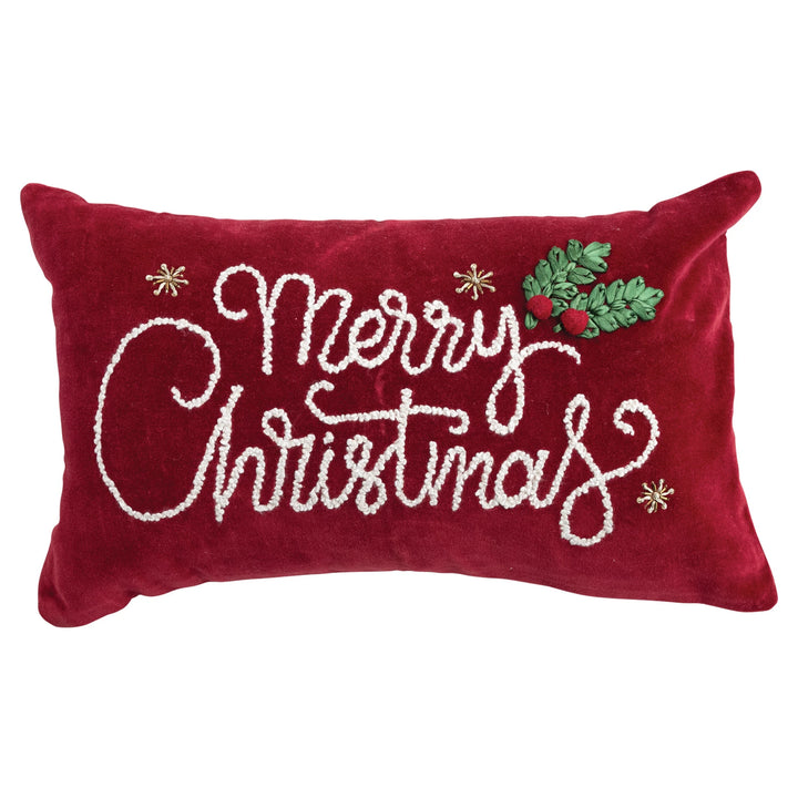 Creative Coop Velvet Merry Christmas Cushion XS8201