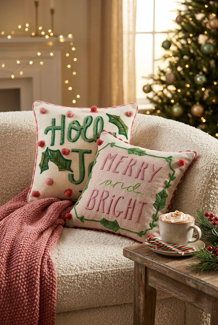 Creative Coop Holly Jolly Cushion XT0250