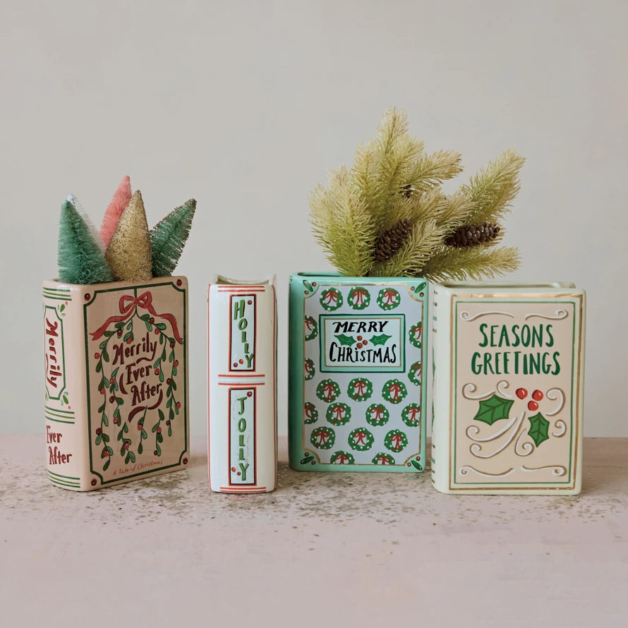 Creative Coop Holiday Book Vase XT1763A