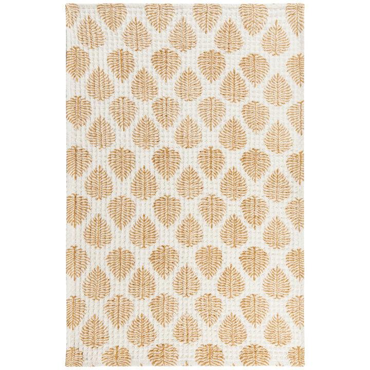 Danica Block Print Waffle Teatowel  HKT2948D  Arbor