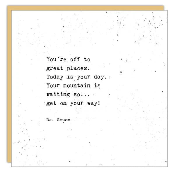 Cedar Mountain Card - You're Off to Great Places