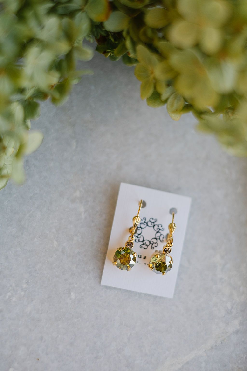 La Vie Parisienne Square Crystal Earrings 6550G*