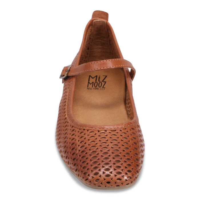 Miz Mooz Zaylee Mary Jane Flat - Brandy – Crocus & Ivy Interiors