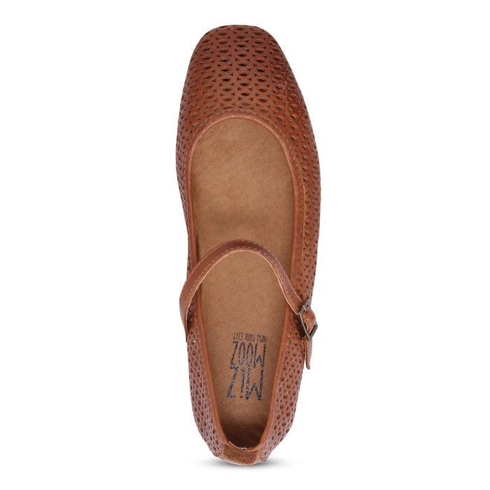 Miz Mooz Zaylee Mary Jane Flat  -  Brandy