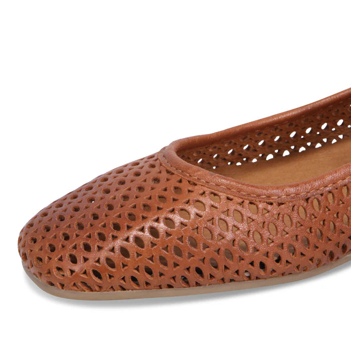 Miz Mooz Zaylee Mary Jane Flat  -  Brandy