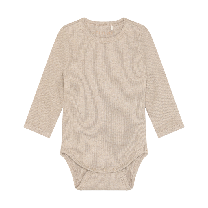 Fixoni Baby Melange Rib Long Sleeve Bodysuit   423100-1301