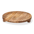 Tag Footed Round Serving Board -  G14979  Natural