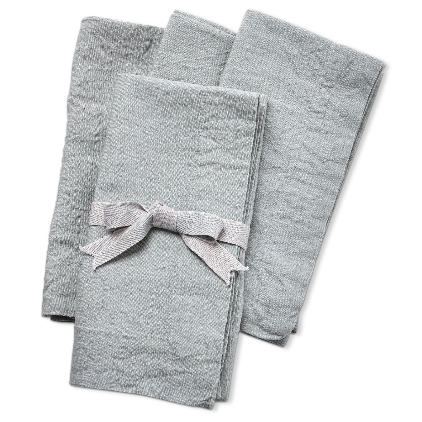 Tag Threads Slub Napkin Set/4 G14988 Light Gray*