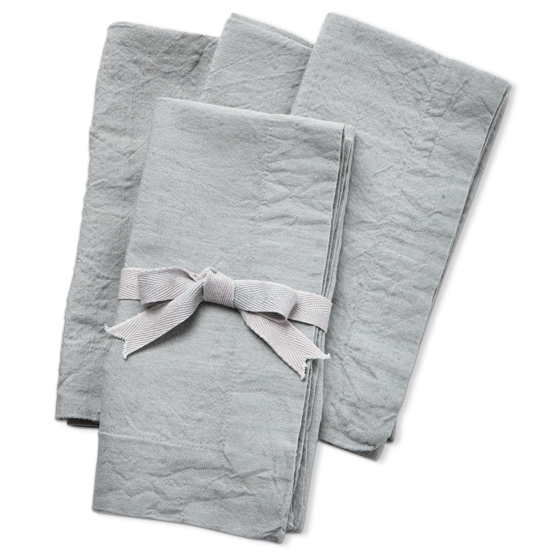 Tag Threads Slub Napkin Set/4 G14988 Light Gray*