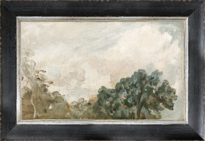 Celadon Art Cloud Study with Trees - 20497