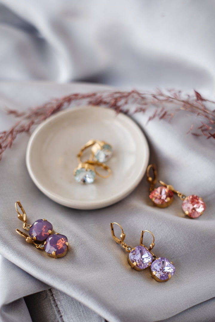 La Vie Parisienne Square Cushion Earring 6556G*
