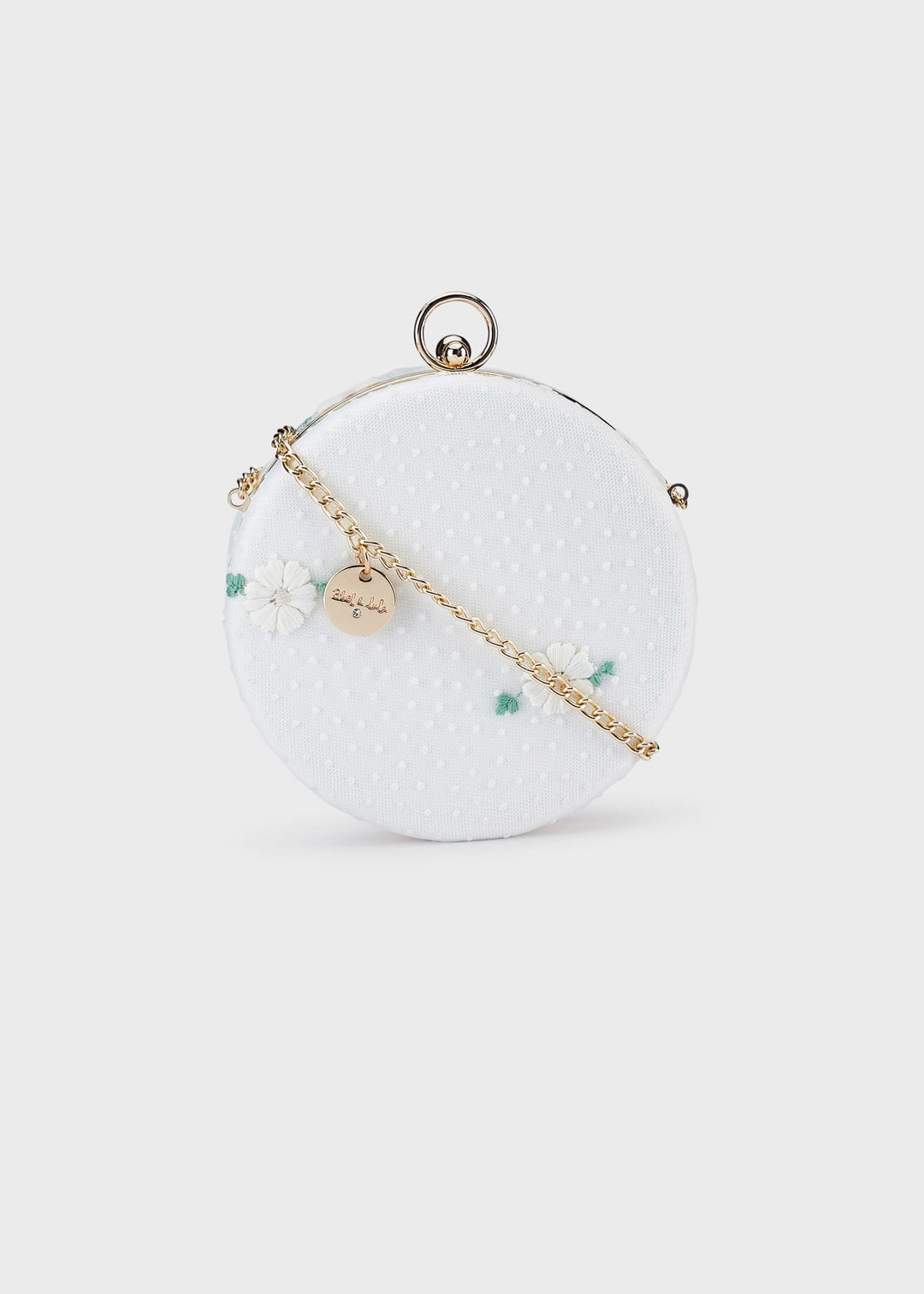 Abel & Lula Girls Embroidered Tulle Clutch  5449-64  Crudo-Anais *