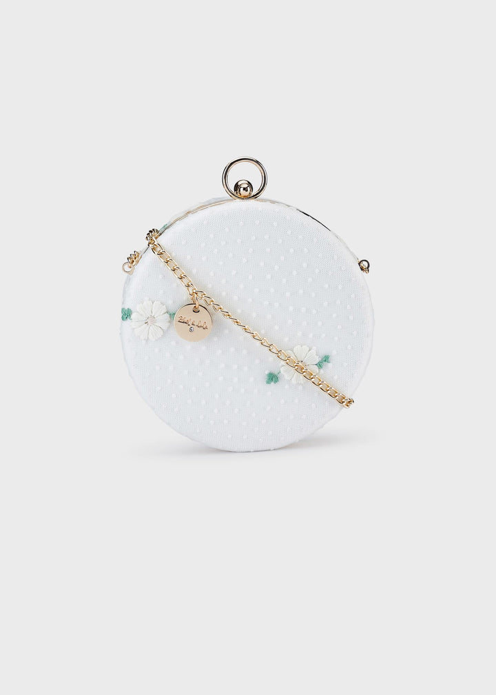 Abel & Lula Girls Embroidered Tulle Clutch  5449-64  Crudo-Anais *