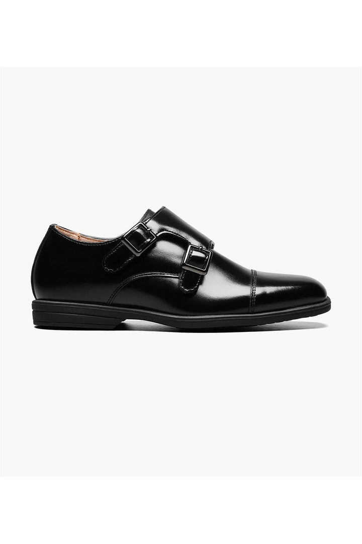 Florsheim Boys Dress Shoe Reveal Dbl Monk 16596-001 Black **