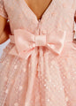 Abel & Lula Girls Tulle Sequin Dress  5023-43  Pastel