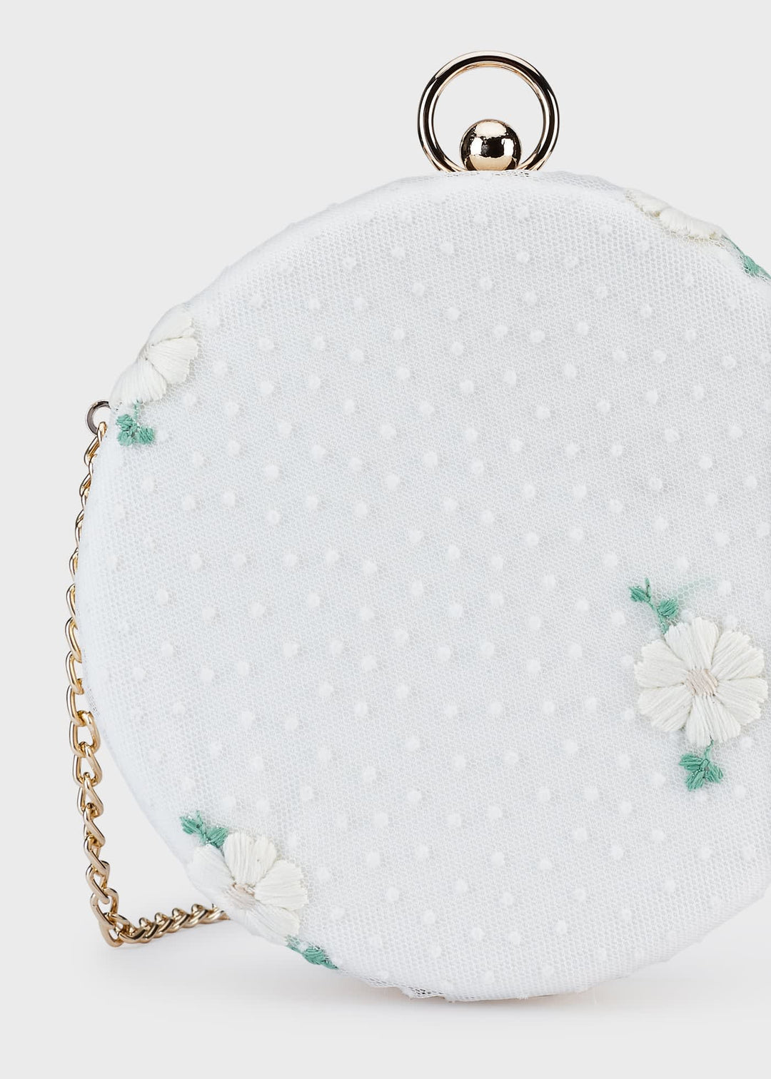 Abel & Lula Girls Embroidered Tulle Clutch  5449-64  Crudo-Anais *