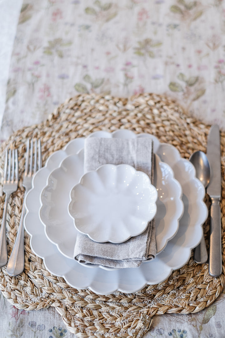 Indaba Amelia White Plate-Large