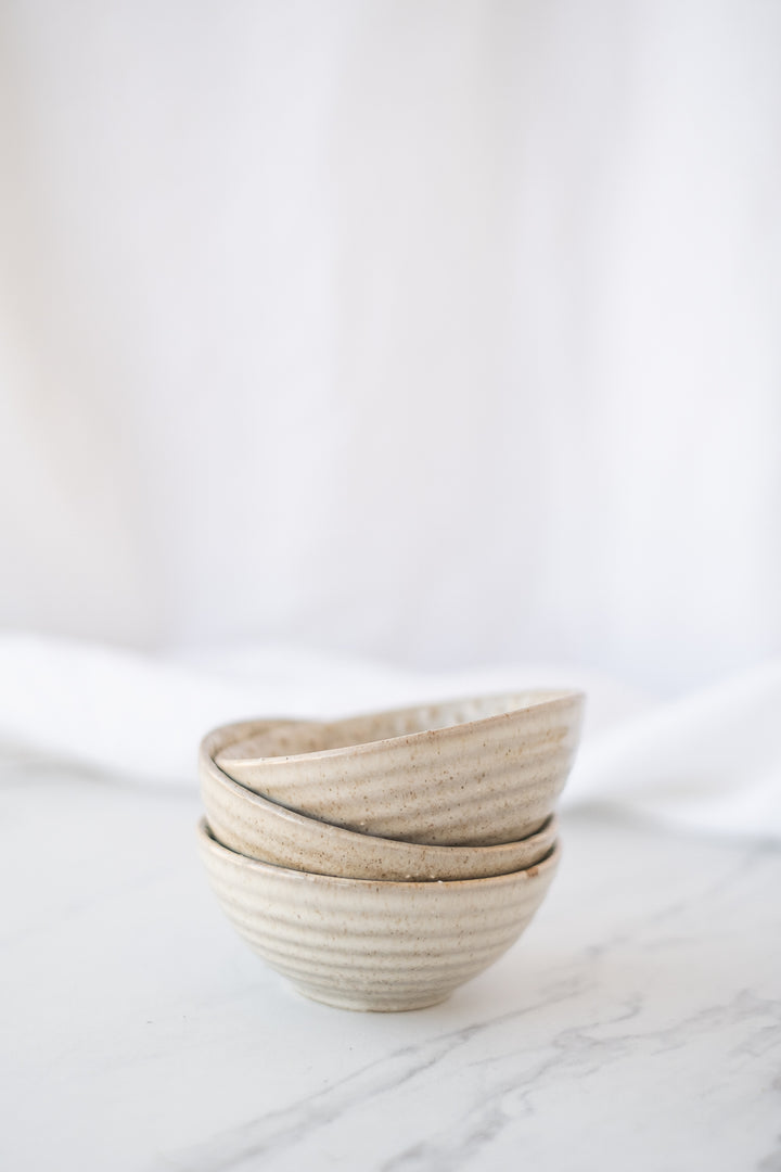 Bloomingville 4.25" Stoneware Bowl with Relief Pattern AH1388