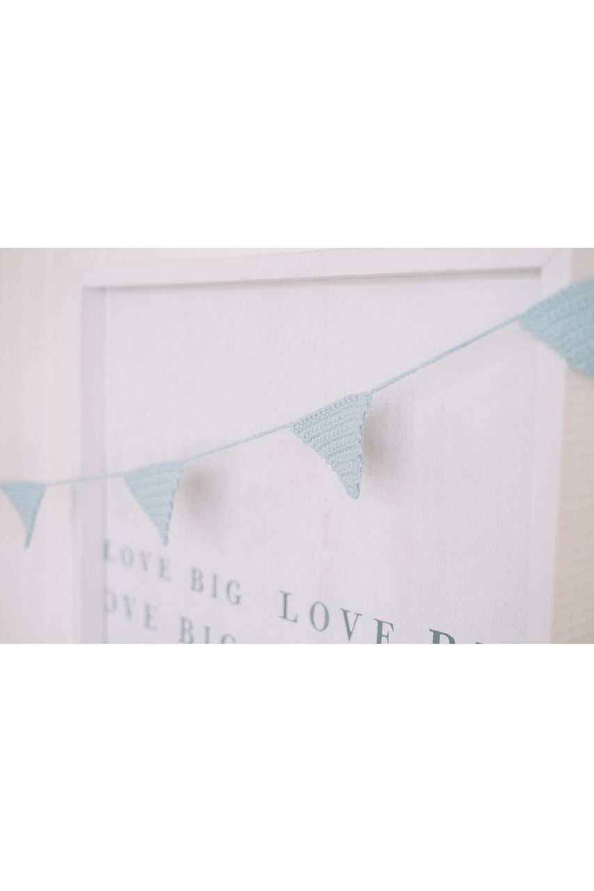 Stephan Baby Blue Triangle crochet garland G2137 *