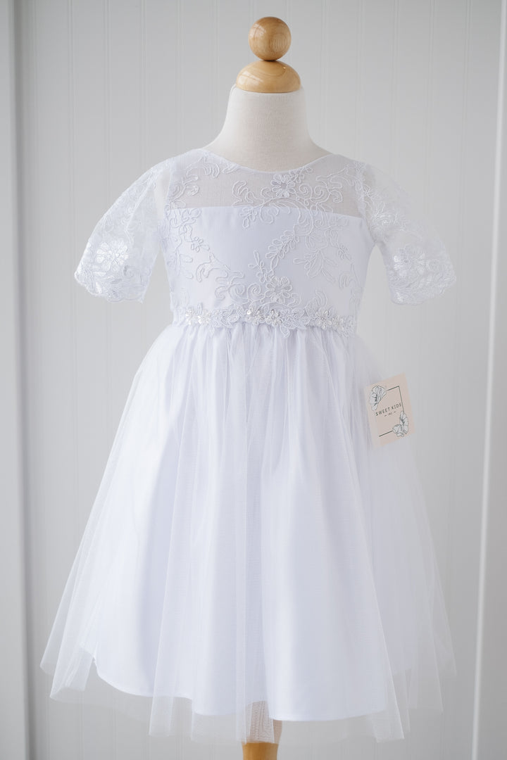 Jolene Girls Dress SK902 White **