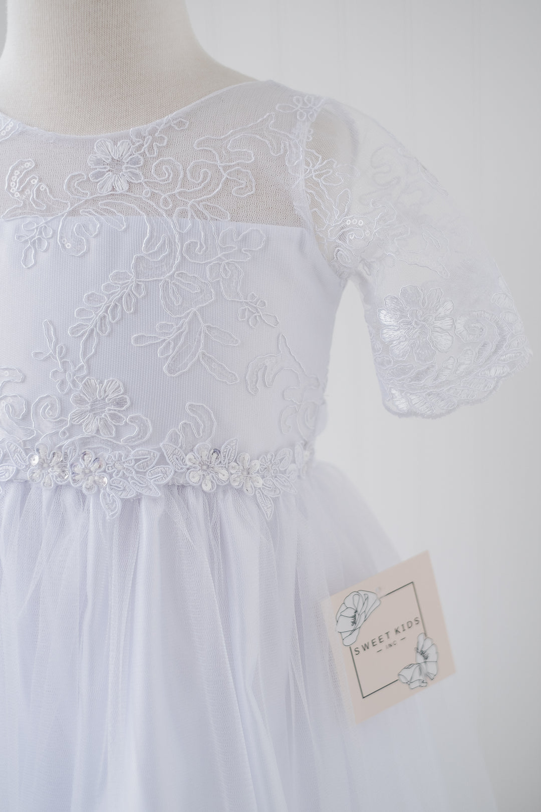 Jolene Girls Dress SK902 White **