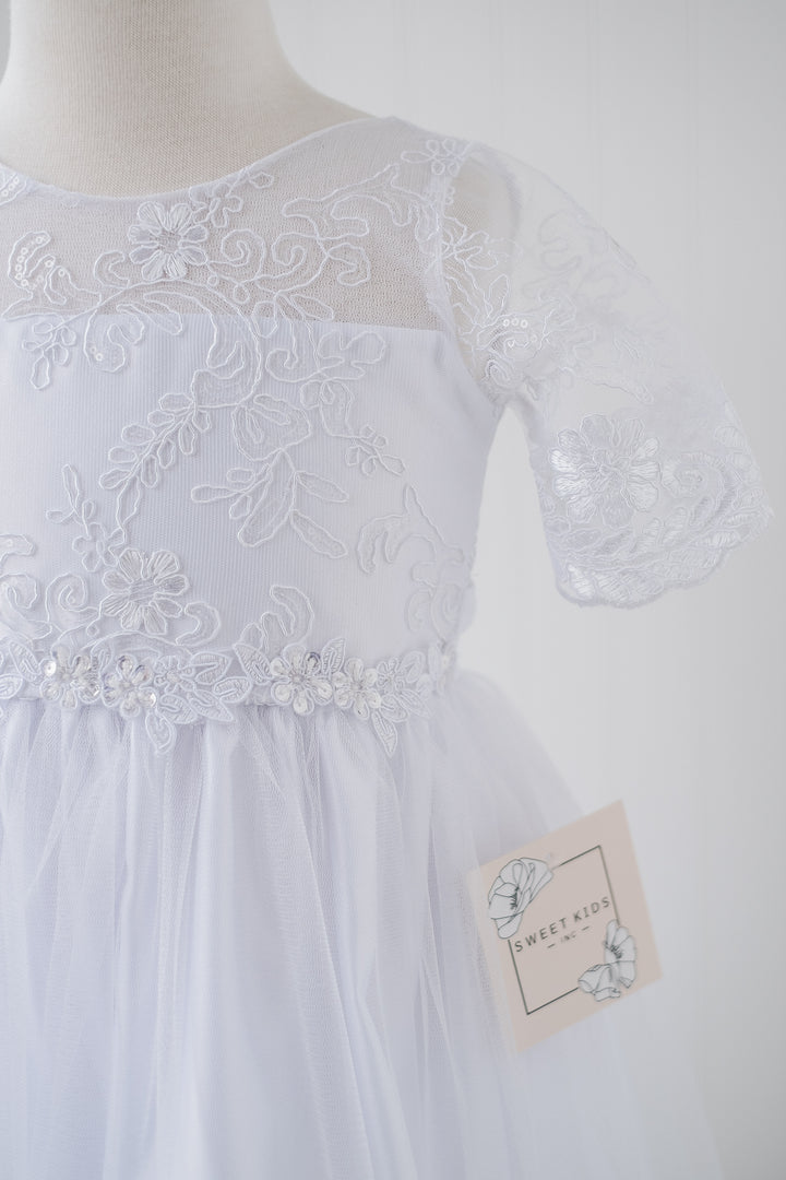 Jolene Girls Dress SK902 White **