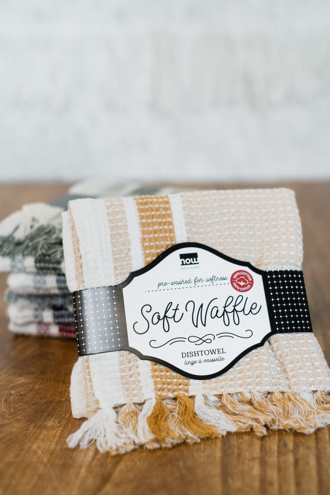 Heirloom Soft Waffle Ochre Dishtowel 2064002