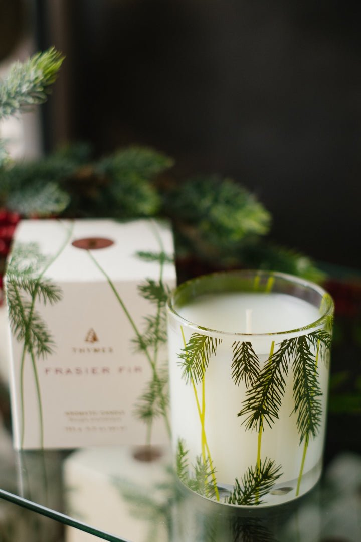 Thymes Frasier Fir 6.5 oz Candle Pine Needle Design