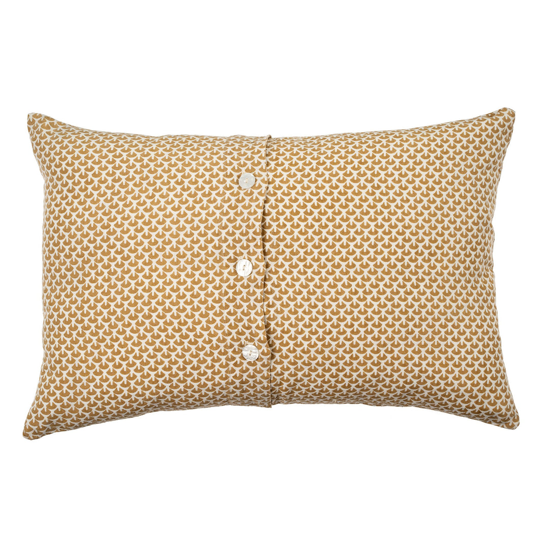 Indaba Ella Ochre Linen Pillow 1-3496