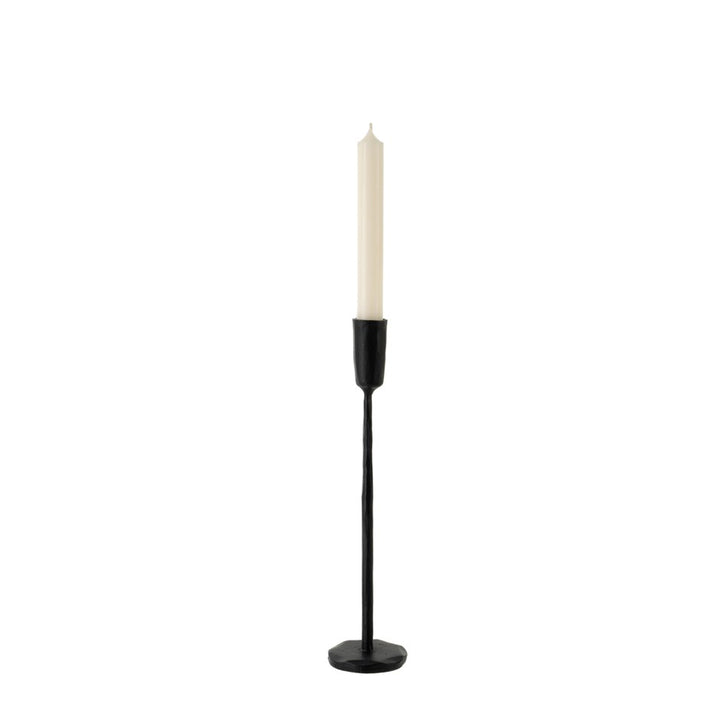 Indaba Luna Black Forged Candlestick