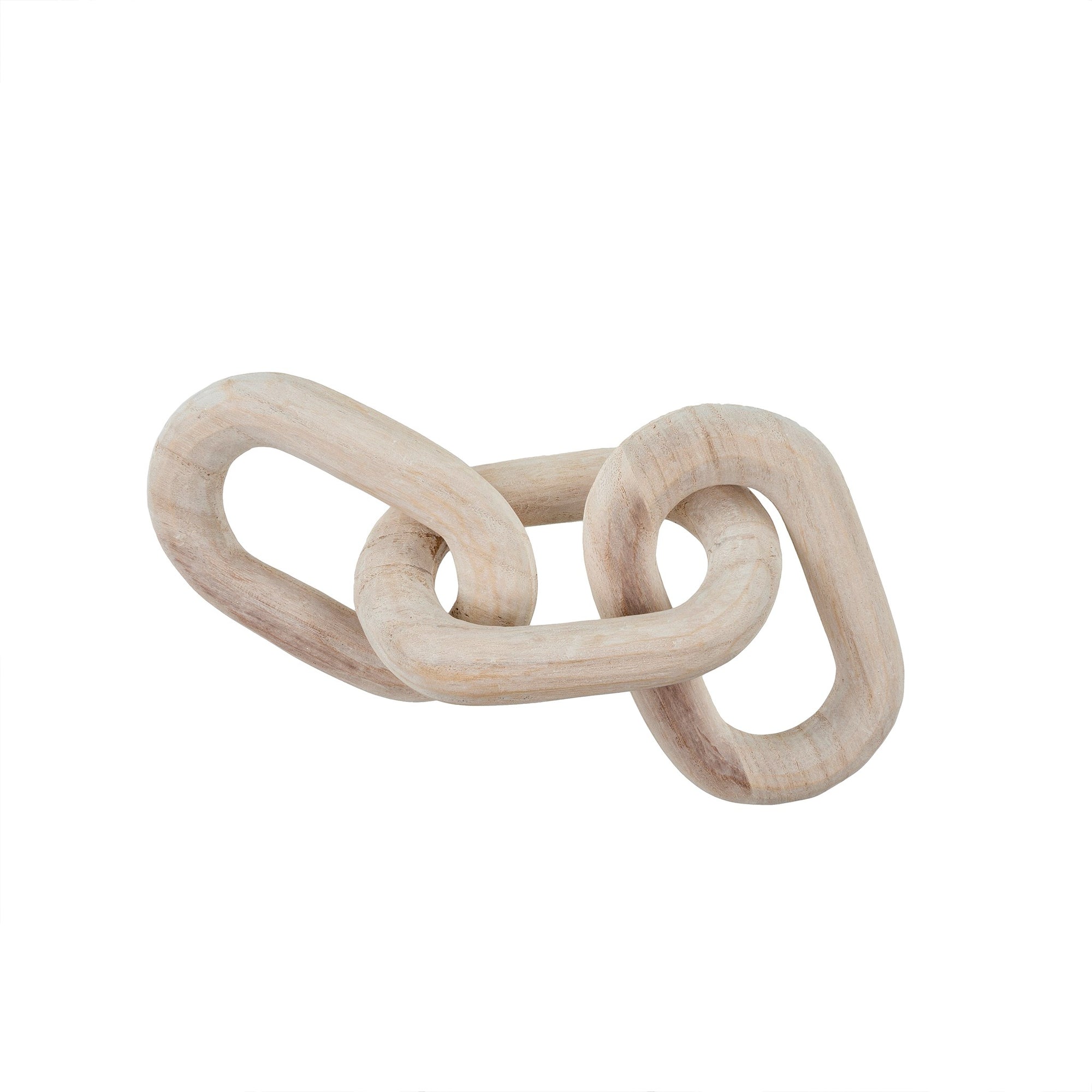 *Indaba Wooden Chain links White 1-4154