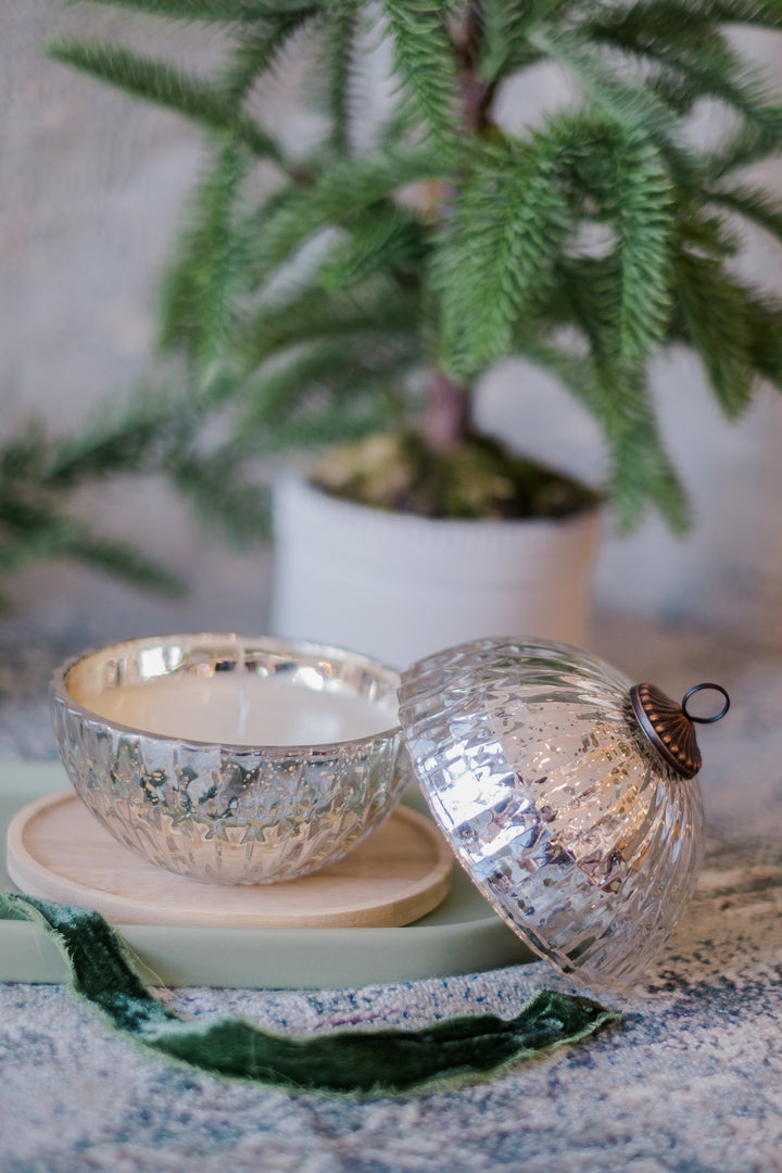 Illume Balsam & Cedar Mercury Glass Ornament