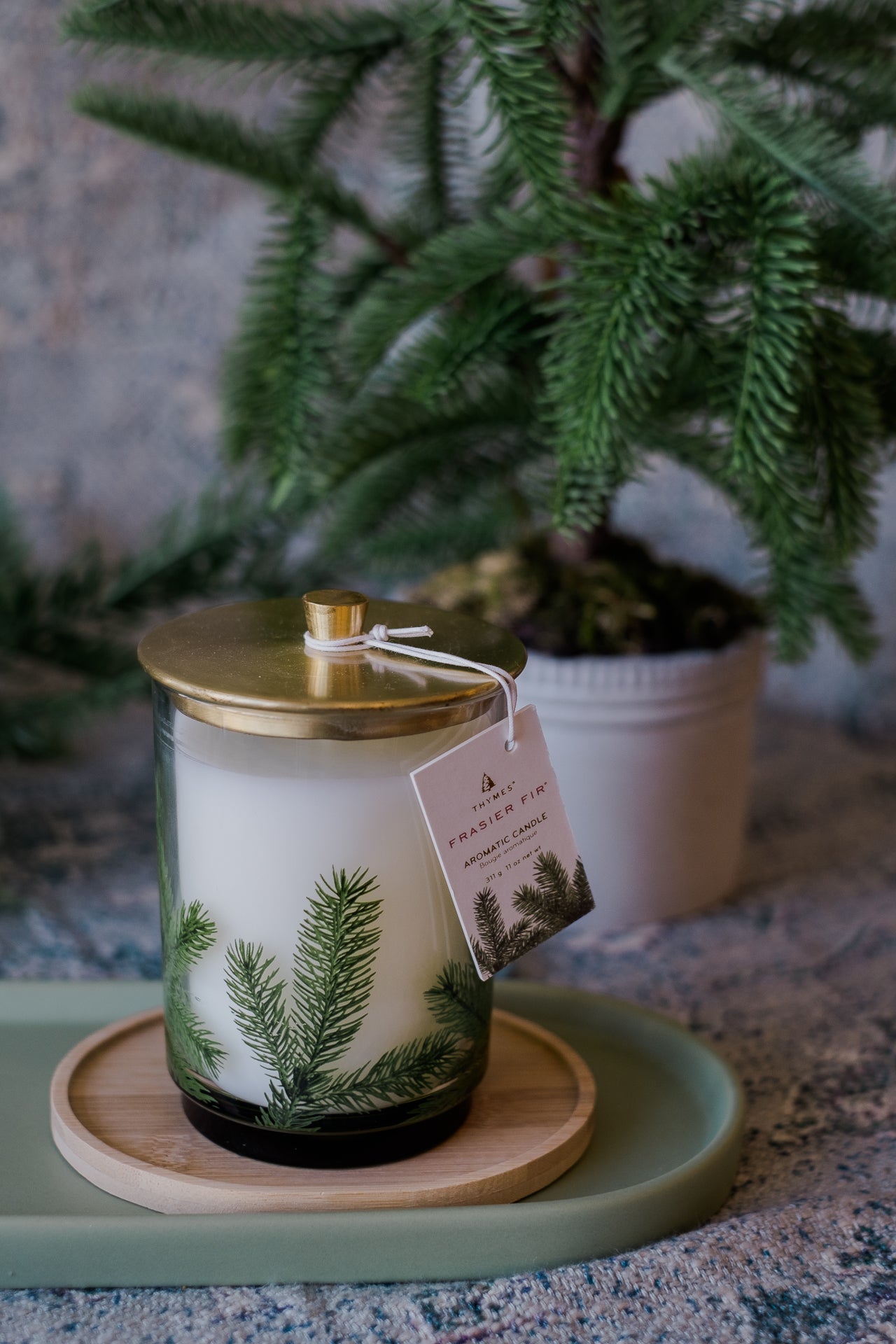 Thymes Frasier Fir Medium Pine Needle Luminary**
