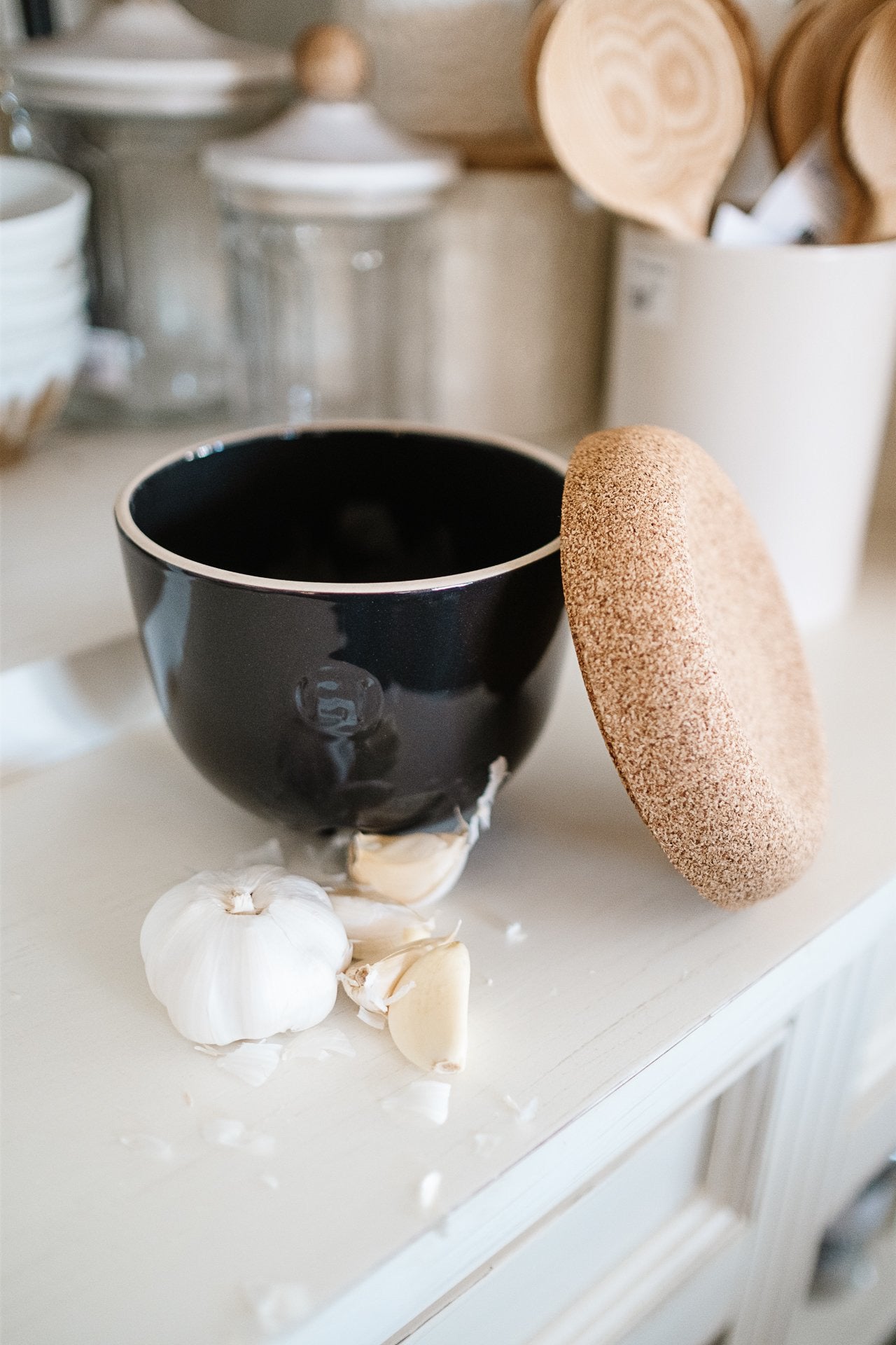 Emile Henry Black Garlic Pot*