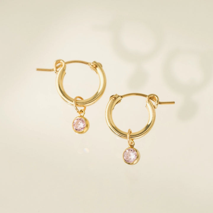 Lovers Tempo Gold-Filled Birthstone Hoop Earring*