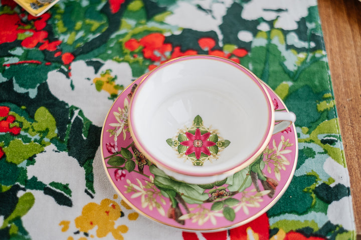 Wedgwood Pink Lotus Wonderlust Cup and Saucer*
