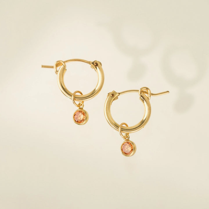 Lovers Tempo Gold-Filled Birthstone Hoop Earring*