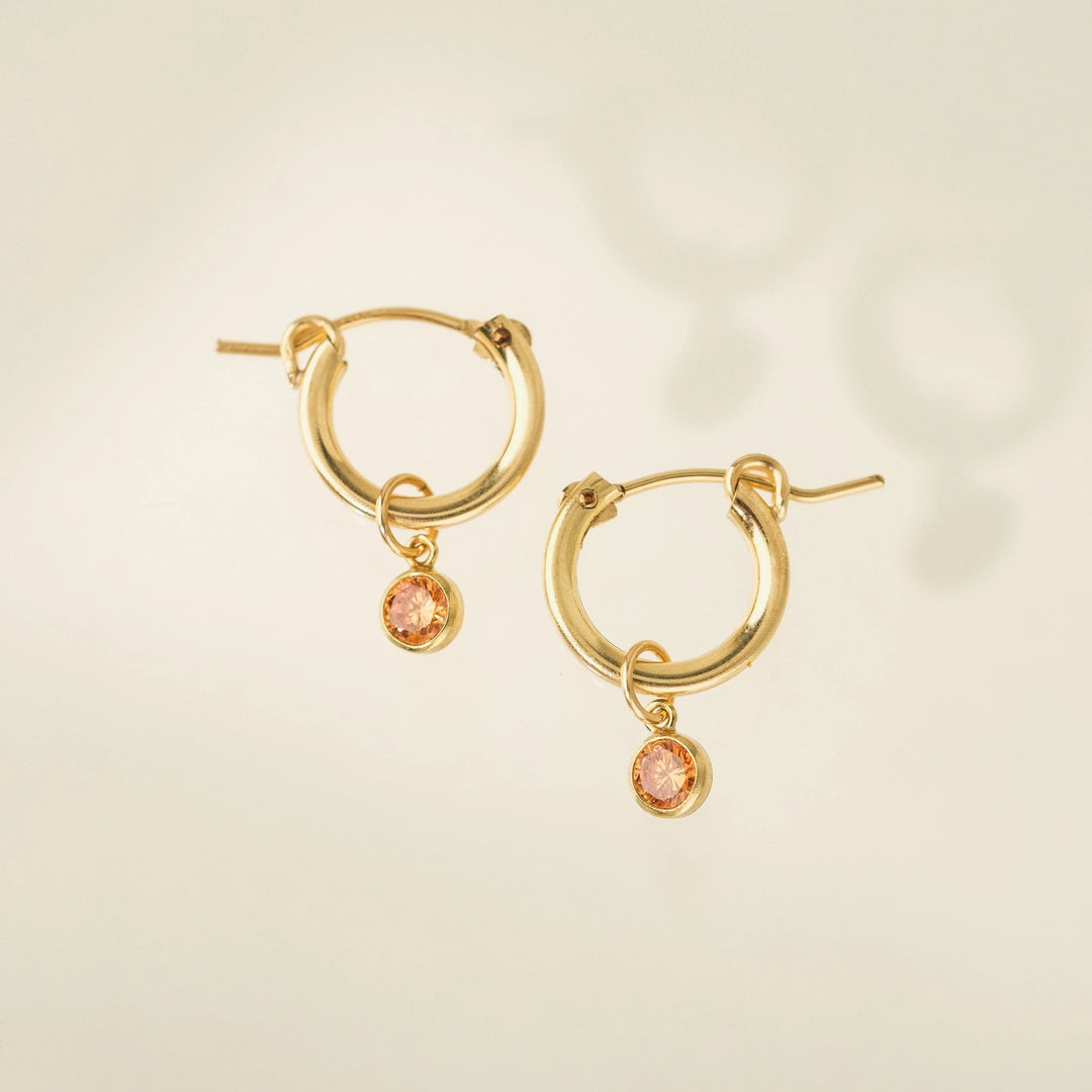 Lovers Tempo Gold-Filled Birthstone Hoop Earring*
