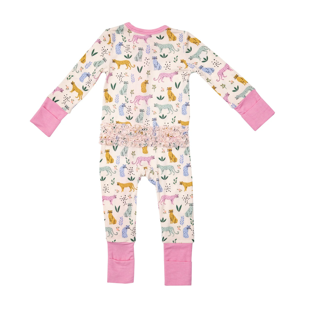 Angel Dear Baby Girl Leopard Zipper Romper  126RS3LEO2 *