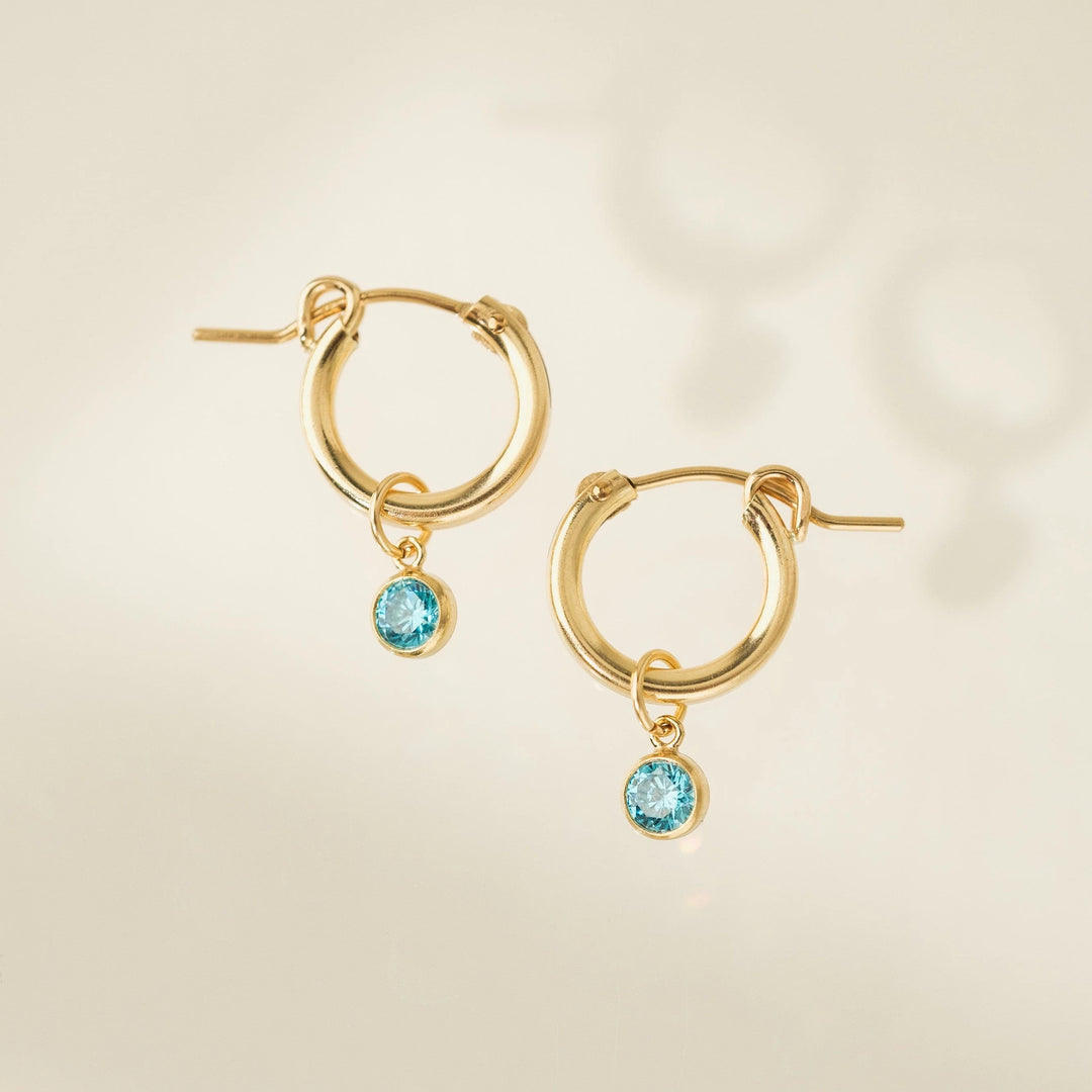 Lovers Tempo Gold-Filled Birthstone Hoop Earring*