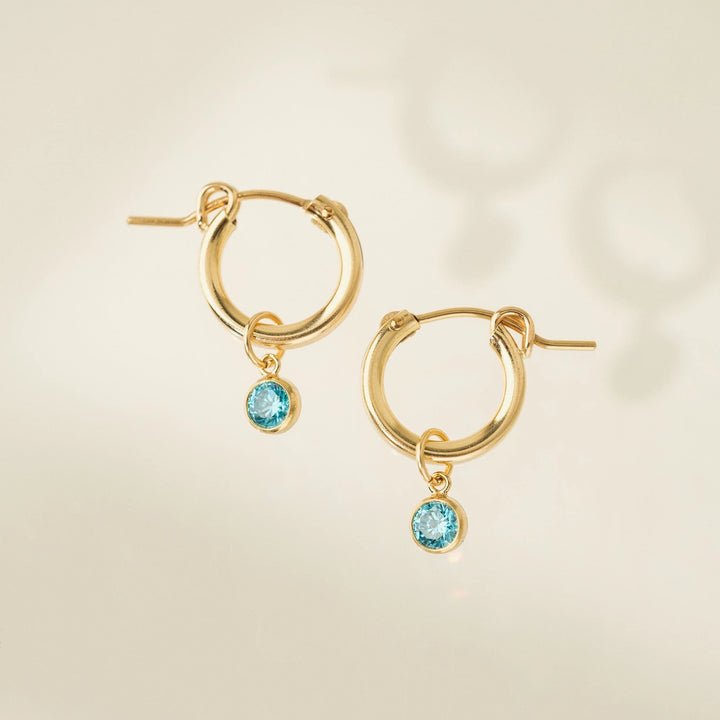Lovers Tempo Gold-Filled Birthstone Hoop Earring*